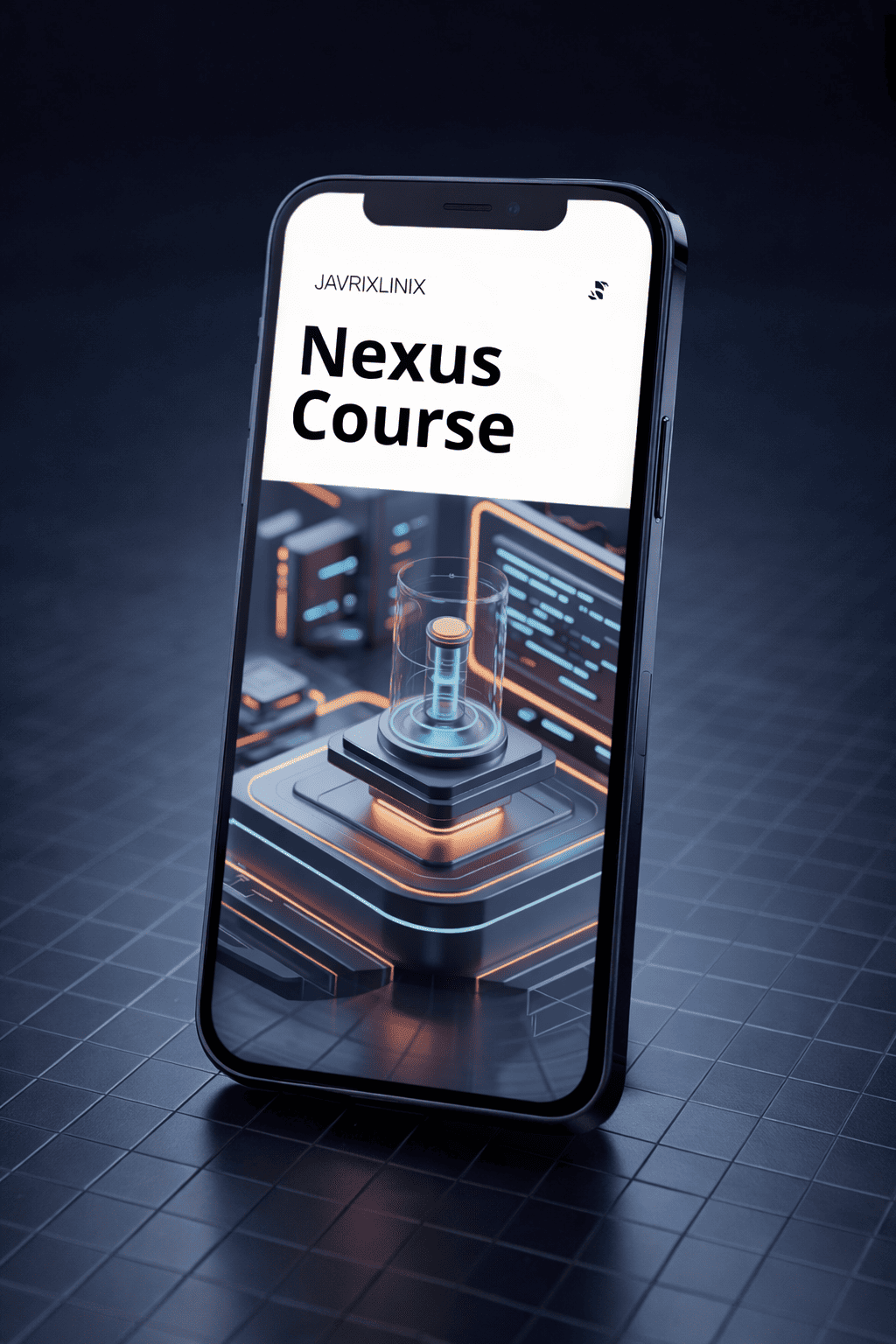 Phone displaying 'Nexus Course' on a dark background