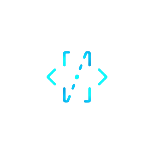 Blue geometric star shape on a white background